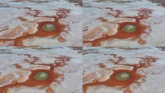 艾肯泉恶魔之眼雪景冬季自然湖沙漠青海甘肃高清在线视频素材下载