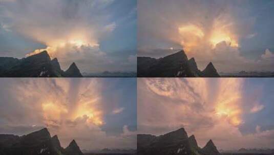 广西宜州雷暴云爆发高清在线视频素材下载