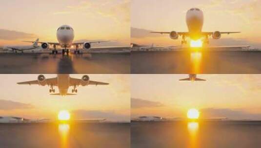 飞机起飞　C919机场首飞高清在线视频素材下载
