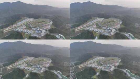 香港马会从化马场航拍从化马场大景高空视角高清在线视频素材下载