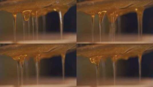 蜂蜜加工制作特写高清在线视频素材下载