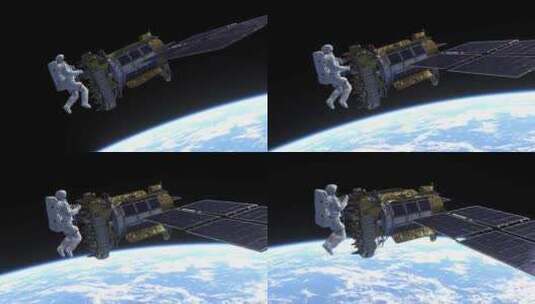 卫星在地球轨道上运行高清在线视频素材下载