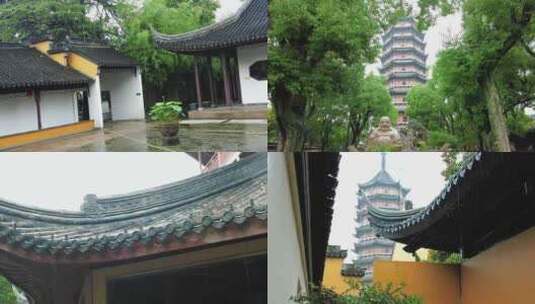 古建筑寺庙下雨素材实拍高清在线视频素材下载