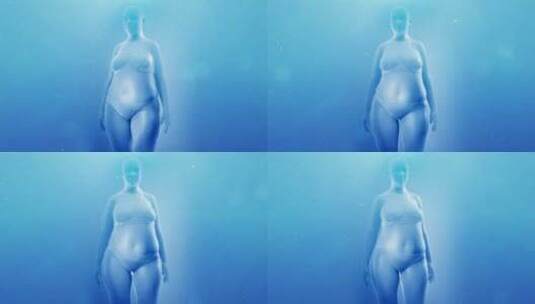 女性身材管理减肥动画高清在线视频素材下载