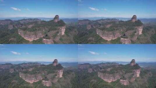 广东丹霞山5A景区丹霞地貌航拍高清在线视频素材下载