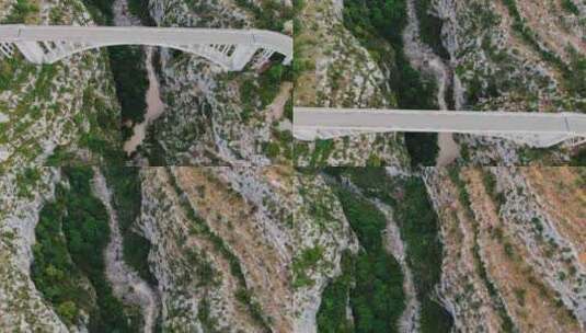 Verdon Gorge，河，峡谷，桥高清在线视频素材下载