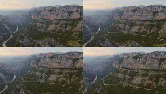 Verdon Gorge，河，峡谷，山高清在线视频素材下载