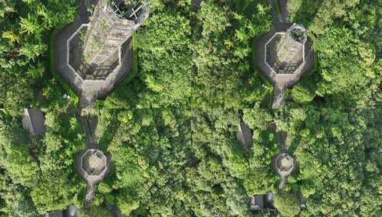 上海松江天马山护珠塔风光航拍高清在线视频素材下载