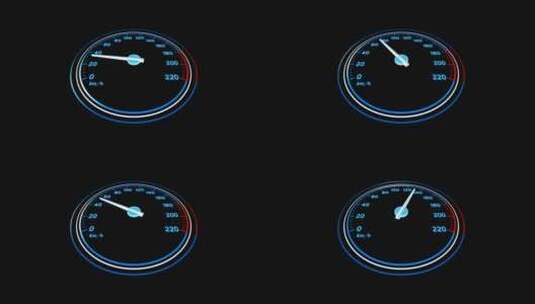 4K蓝色科技汽车速度仪表盘通道AE模板2高清AE视频素材下载