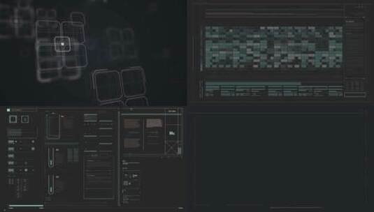 ae模板 科技风格片头片尾屏幕ul全息特效高清AE视频素材下载