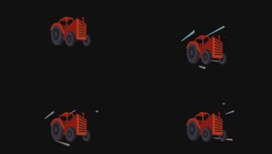 MG动画元素 素材模板 拖拉机高清AE视频素材下载