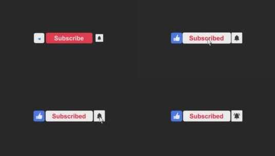 YouTube订阅按钮高清在线视频素材下载