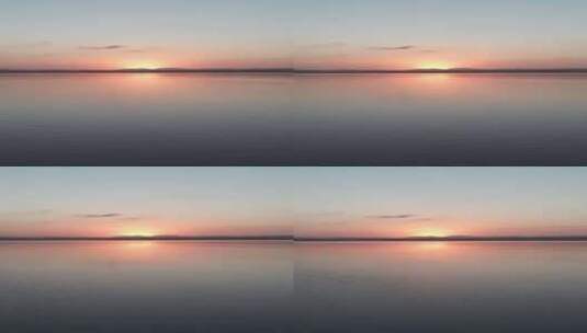 美丽的日落在宁静的湖在拉斯萨利纳斯德托雷高清在线视频素材下载