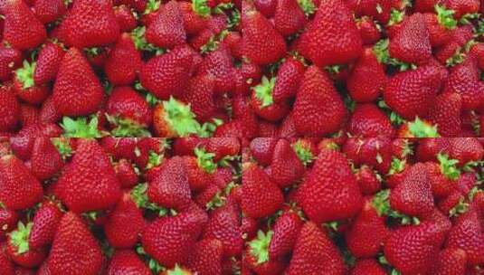 新鲜草莓特写高清在线视频素材下载
