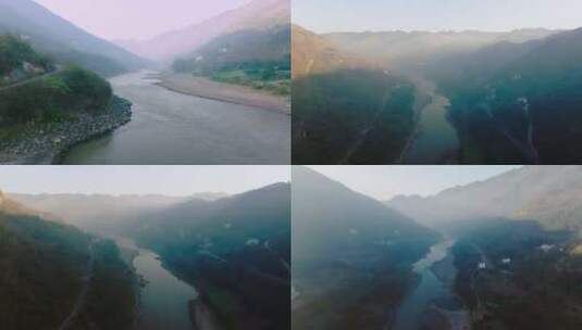 贵州赤水河及河边沿岸风光景色高清在线视频素材下载