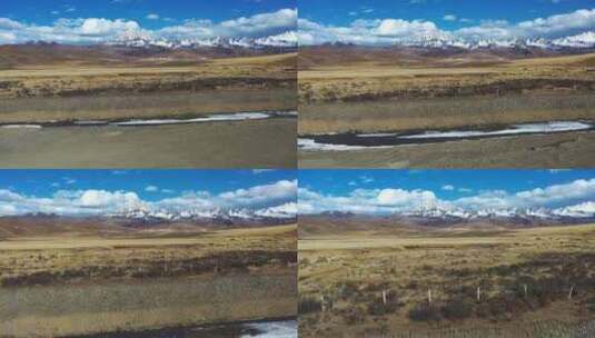 川藏318沿途风光贡嘎雪山草原高清在线视频素材下载