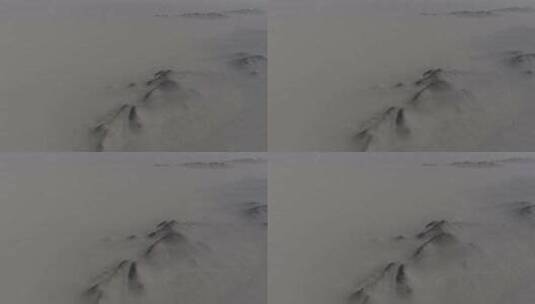 青海海西州茫崖黑独山月球基地网红高空航拍高清在线视频素材下载