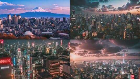 日本东京城市风光高清在线视频素材下载