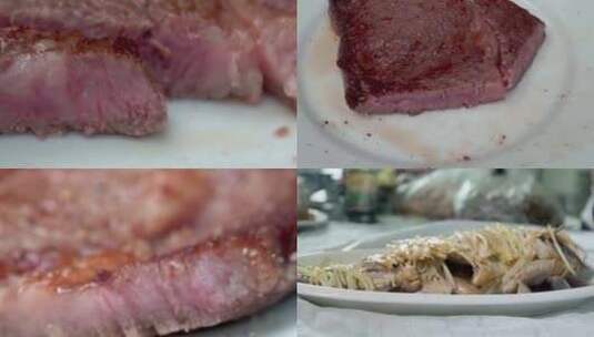 煎牛排做牛肉饺子高清在线视频素材下载