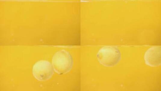 MVI_9667两个柠檬入水B高清在线视频素材下载