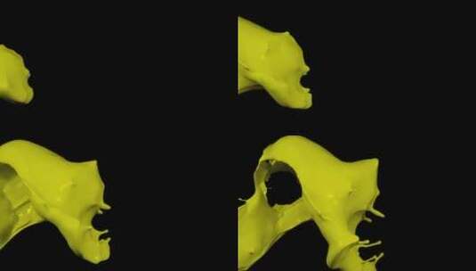 黄色油漆飞溅瞬间高清在线视频素材下载