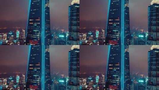 上海陆家嘴夜景延时摄影高清在线视频素材下载