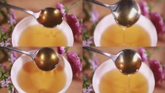 润肠健康蜂蜜高清在线视频素材下载