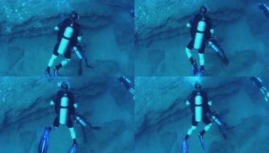 在墨西哥的海里潜水高清在线视频素材下载