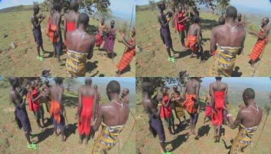 马赛战士在肯尼亚举行仪式高清在线视频素材下载
