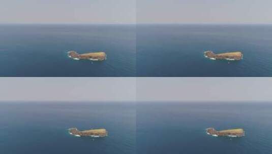海洋中的岩石岛航拍高清在线视频素材下载