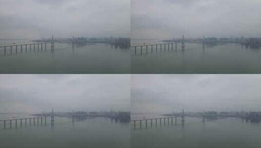 湛江海湾大桥航拍高清在线视频素材下载