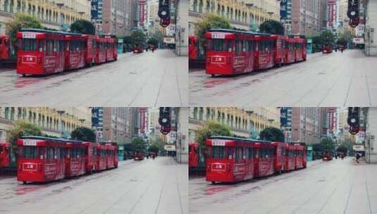 上海南京路步行街无人空镜高清在线视频素材下载