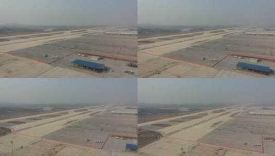 航拍鄂州花湖机场货运机场高清在线视频素材下载