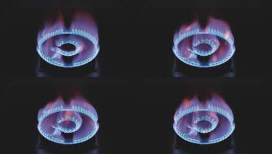 燃烧的天然气火焰慢镜头高清在线视频素材下载