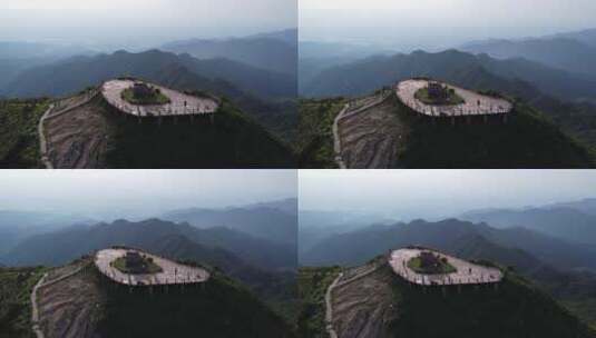 湖南郴州回龙山景区观景台航拍高清在线视频素材下载
