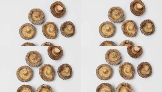 香菇干货菌类食品4k视频平移镜头高清在线视频素材下载