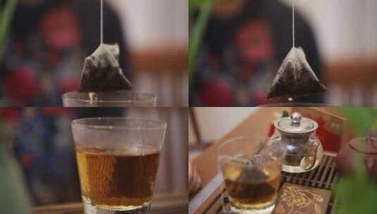 【镜头合集】泡红茶喝茶品茶茶道高清在线视频素材下载
