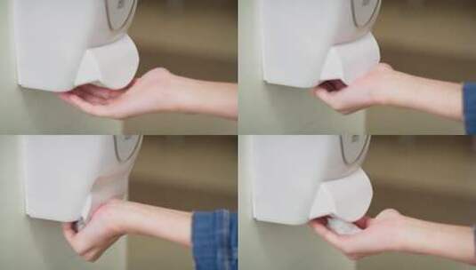 手上的洗手液高清在线视频素材下载