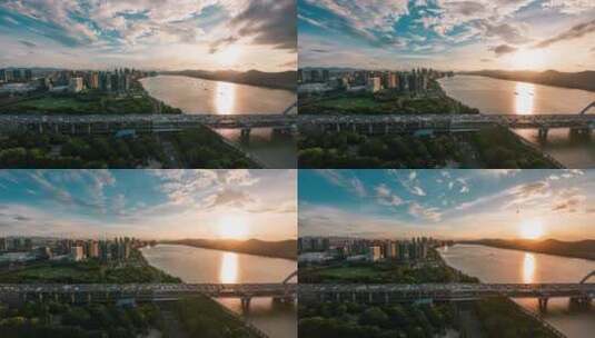 杭州复兴大桥延时摄影高清在线视频素材下载