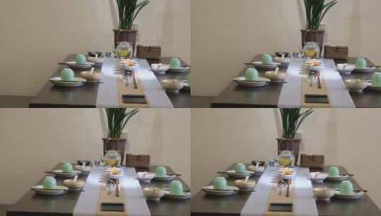 中式茶餐厅的内部装饰高清在线视频素材下载