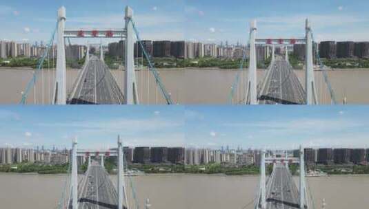 宁波庆丰桥甬江水4K航拍原素材60帧高清在线视频素材下载