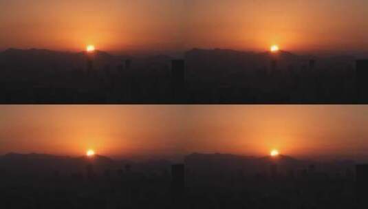 城市里的夕阳高清在线视频素材下载