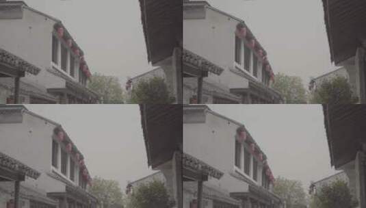【空镜】4k江南建筑-江苏无锡巡塘古镇-街景高清在线视频素材下载