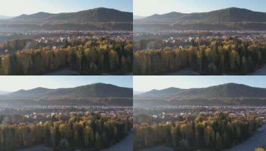 新疆禾木航拍高清在线视频素材下载