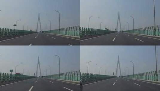 车辆行驶杭州湾大桥实拍杭州湾跨海大桥高清在线视频素材下载