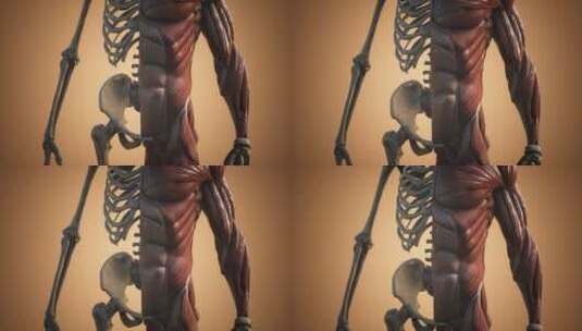 肌肉骨骼高清在线视频素材下载