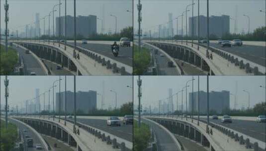 北京 公路 高架桥 车流 城市高清在线视频素材下载