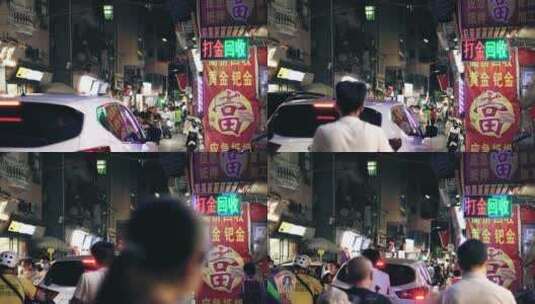 广州城中村夜晚街道小巷4k视频素材高清在线视频素材下载