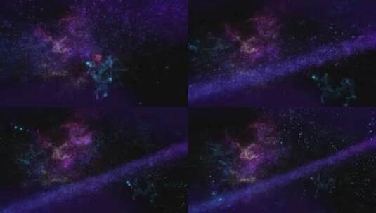 蓝色粒子宇宙空间背景元素高清在线视频素材下载