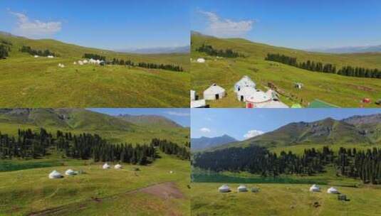 2022.7新疆伊犁露营地高清在线视频素材下载
